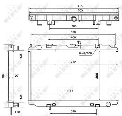 Handler.Part Radiator, engine cooling NRF 56087 5