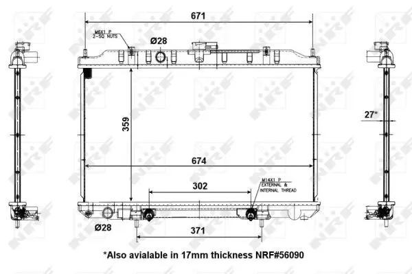 Handler.Part Radiator, engine cooling NRF 56091 1