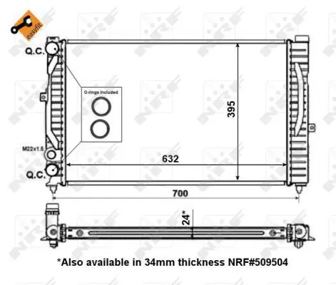 Handler.Part Radiator, engine cooling NRF 56127 5