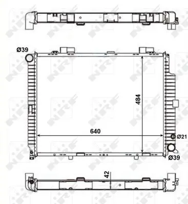 Handler.Part Radiator, engine cooling NRF 56139 5