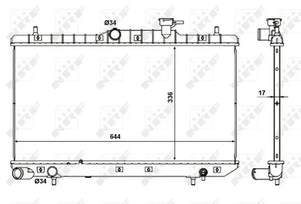 Handler.Part Radiator, engine cooling NRF 56155 5