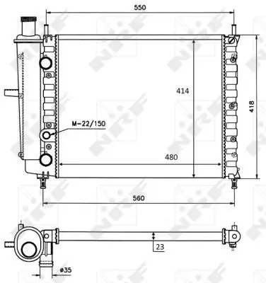 Handler.Part Radiator, engine cooling NRF 58016 1