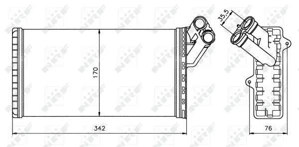 Handler.Part Heat exchanger, interior heating NRF 58066 5