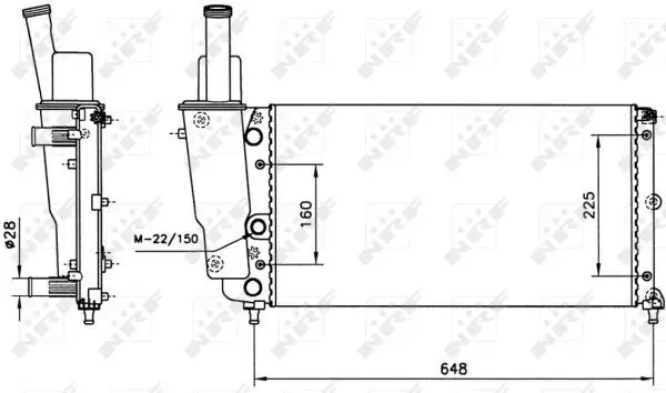 Handler.Part Radiator, engine cooling NRF 58072 4