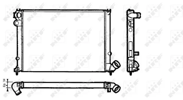 Handler.Part Radiator, engine cooling NRF 58076 1