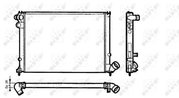 Handler.Part Radiator, engine cooling NRF 58077 1