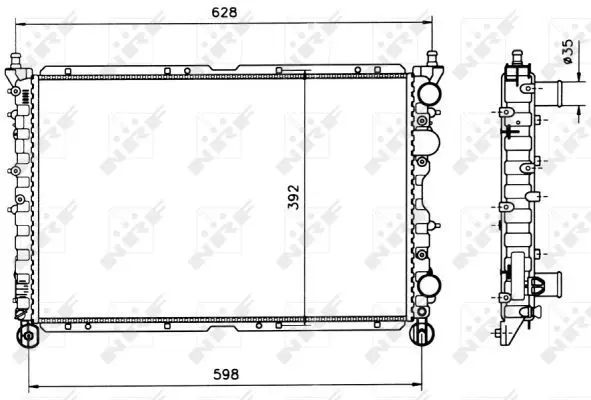 Handler.Part Radiator, engine cooling NRF 58085 1