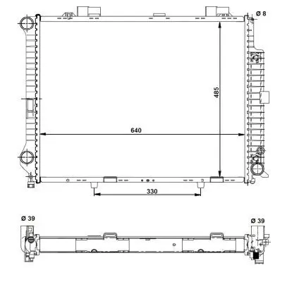 Handler.Part Radiator, engine cooling NRF 58098 5