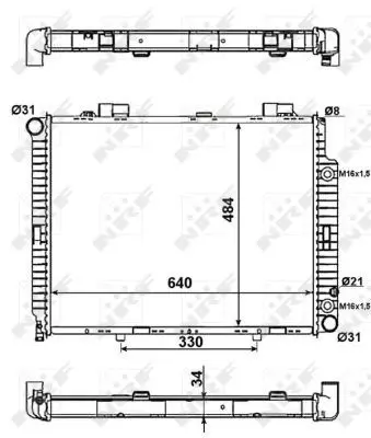 Handler.Part Radiator, engine cooling NRF 58100 4