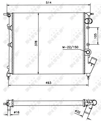 Handler.Part Radiator, engine cooling NRF 58105 1