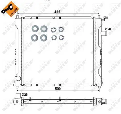 Handler.Part Radiator, engine cooling NRF 58107 4