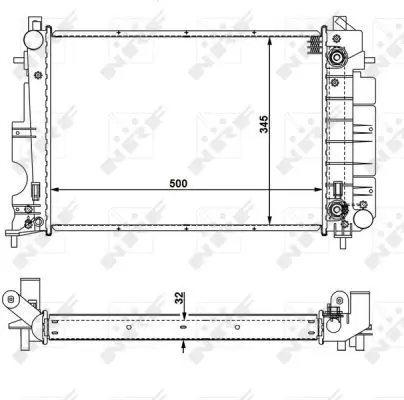 Handler.Part Radiator, engine cooling NRF 58109 5