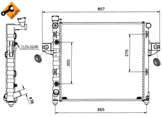 Handler.Part Radiator, engine cooling NRF 58112 5