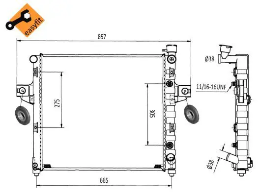 Handler.Part Radiator, engine cooling NRF 58113 4