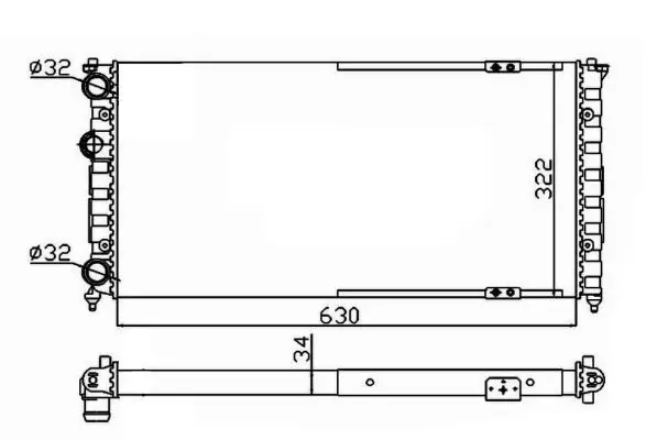 Handler.Part Radiator, engine cooling NRF 58135 1