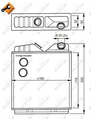 Handler.Part Heat exchanger, interior heating NRF 58146 5