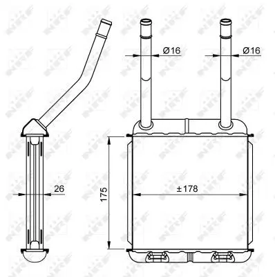 Handler.Part Heat exchanger, interior heating NRF 58147 5