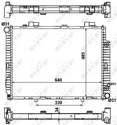 Handler.Part Radiator, engine cooling NRF 58159 3