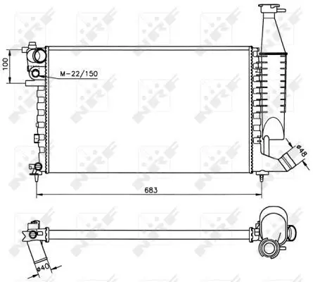 Handler.Part Radiator, engine cooling NRF 58174 4