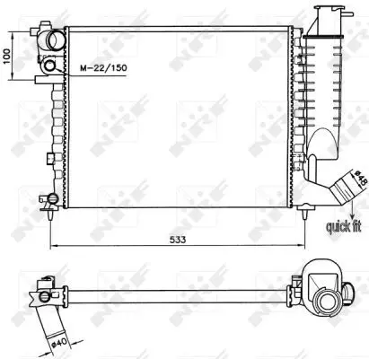 Handler.Part Radiator, engine cooling NRF 58184 4