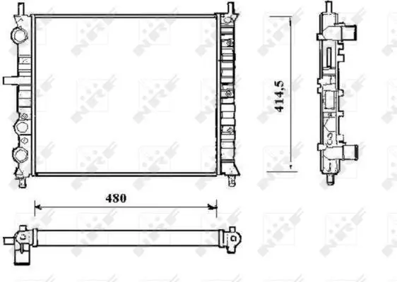 Handler.Part Radiator, engine cooling NRF 58191 1