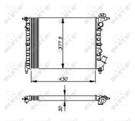 Handler.Part Radiator, engine cooling NRF 58207 1