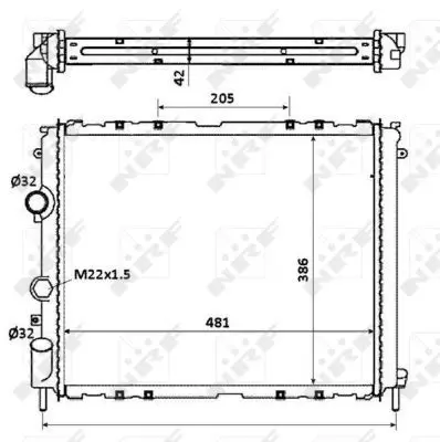 Handler.Part Radiator, engine cooling NRF 58210 5