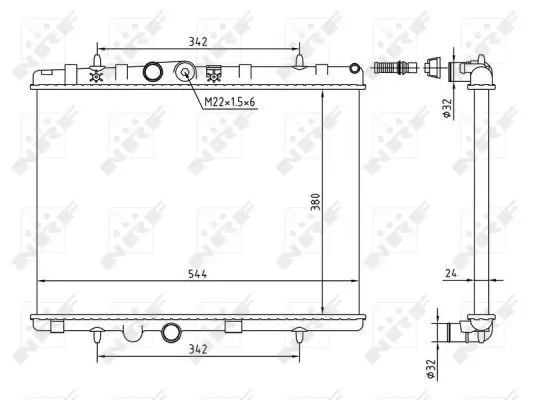 Handler.Part Radiator, engine cooling NRF 58226A 1