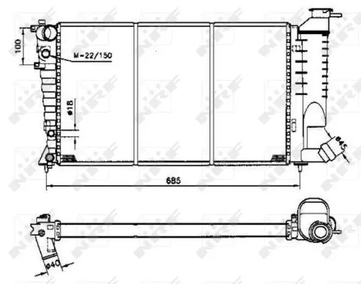 Handler.Part Radiator, engine cooling NRF 58233 1