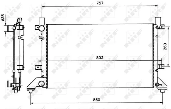 Handler.Part Radiator, engine cooling NRF 58240 4