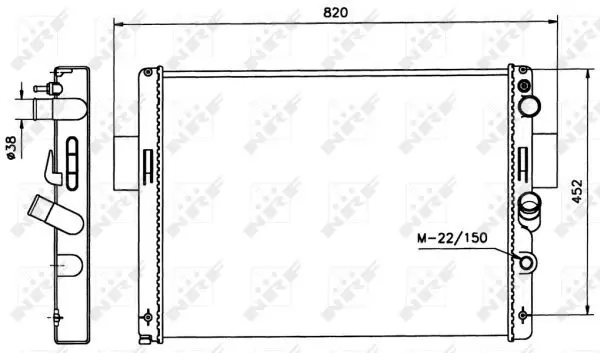 Handler.Part Radiator, engine cooling NRF 58243 1