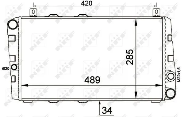 Handler.Part Radiator, engine cooling NRF 58250 5