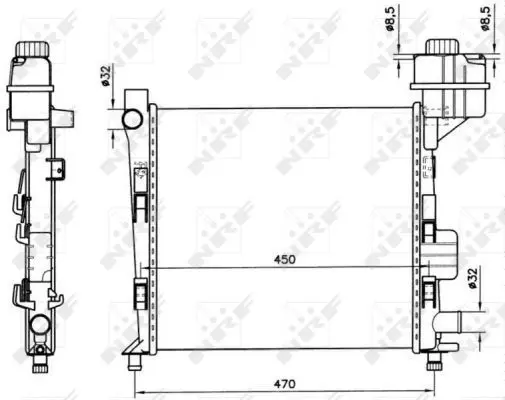 Handler.Part Radiator, engine cooling NRF 58252 1