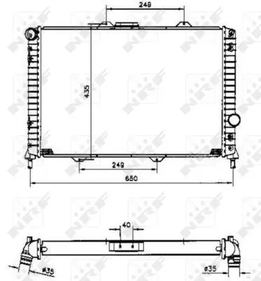 Handler.Part Radiator, engine cooling NRF 58254 1