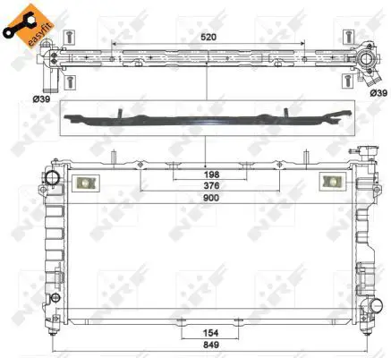 Handler.Part Radiator, engine cooling NRF 58264 3