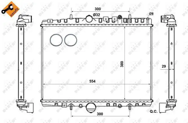 Handler.Part Radiator, engine cooling NRF 58303 4