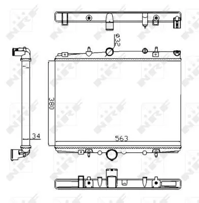 Handler.Part Radiator, engine cooling NRF 58303A 1