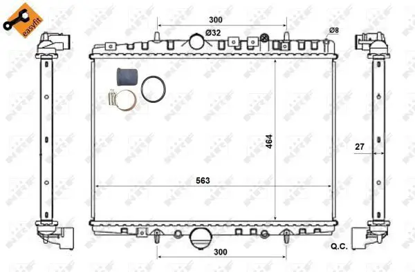 Handler.Part Radiator, engine cooling NRF 58315 4