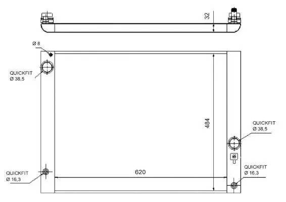 Handler.Part Radiator, engine cooling NRF 58320 5