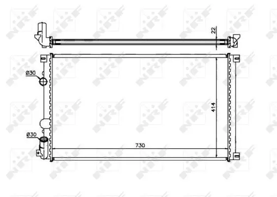 Handler.Part Radiator, engine cooling NRF 58321 1