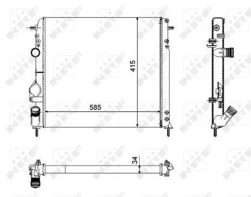 Handler.Part Radiator, engine cooling NRF 58325 4