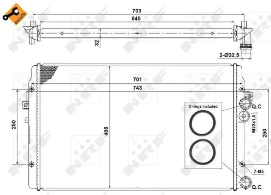 Handler.Part Radiator, engine cooling NRF 58334 4