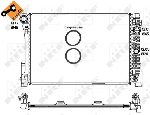 Handler.Part Radiator, engine cooling NRF 58335 5