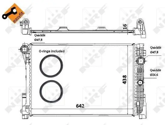 Handler.Part Radiator, engine cooling NRF 58336 5