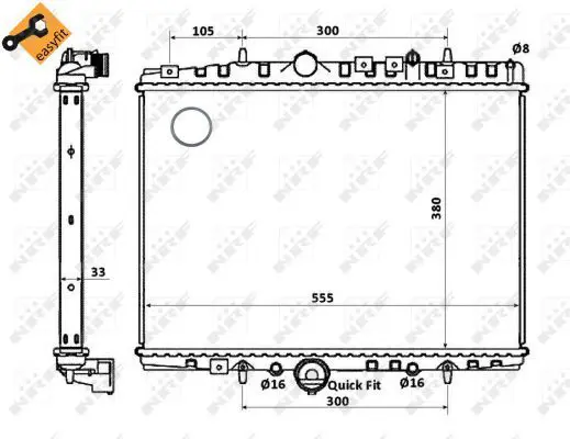 Handler.Part Radiator, engine cooling NRF 58341 4