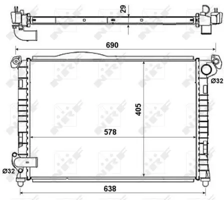 Handler.Part Radiator, engine cooling NRF 55338 4