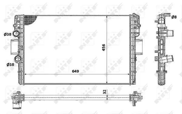 Handler.Part Radiator, engine cooling NRF 58361 4