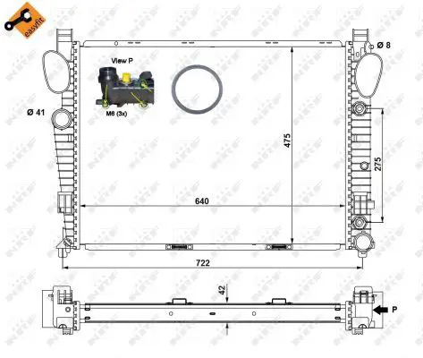 Handler.Part Radiator, engine cooling NRF 58366 4