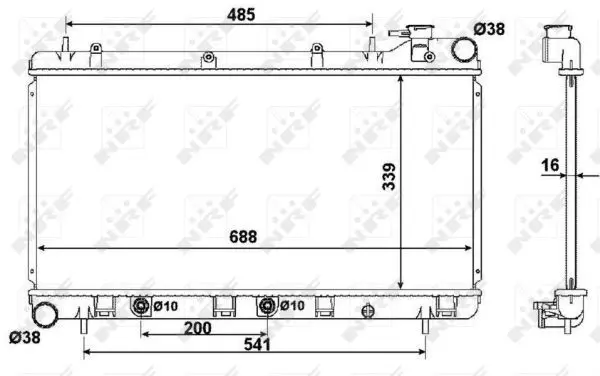 Handler.Part Radiator, engine cooling NRF 58372 1