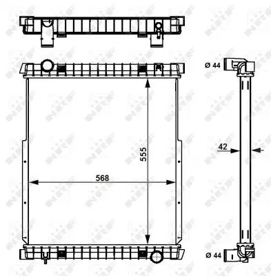 Handler.Part Radiator, engine cooling NRF 58377 1